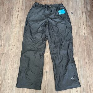 NWT COLUMBIA OMNI TECH WATERPROOF BREATHABLE RAIN PANTS BLACK MENS LARGE